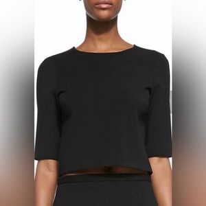 Theory Zip black zip memory jersey top